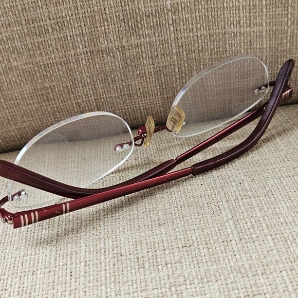 Airlock Women Glasses Frame Rim Less Burgundy LOVE UNITY 51[]18 135 Eyeglasses